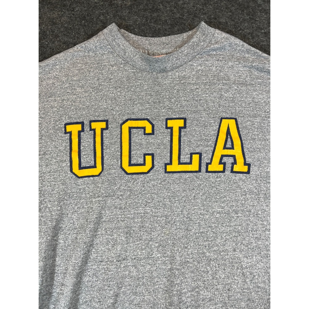 Vintage 70s UCLA Bruins TShirt Heather Gray Sz Large College True VTG 1970s Tee